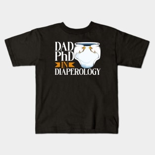 PhD in Diaperology - Diaper Changing Kids T-Shirt